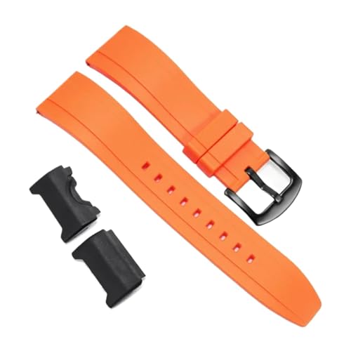 Weiches Gummiarmband Schwarz Rot Blau Armband Ersatzgürtel Kompatibel mit GWG-1000 Herrenarmband Geeignet for den täglichen Gebrauch(Orange A) von HECHENBAO