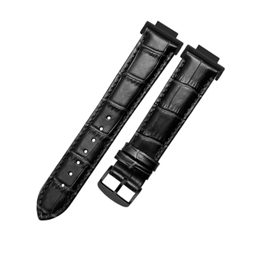 Kompatibel mit DW5600 GW-M5610 GA-2100 Lederarmband 16mm schwarz geeignet für den täglichen Gebrauch(Style A black) von HECHENBAO
