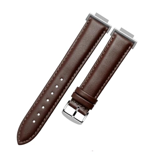 Kompatibel mit DW5600 GW-M5610 GA-2100 Lederarmband 16mm schwarz geeignet für den täglichen Gebrauch(Style B Brown-Silber) von HECHENBAO