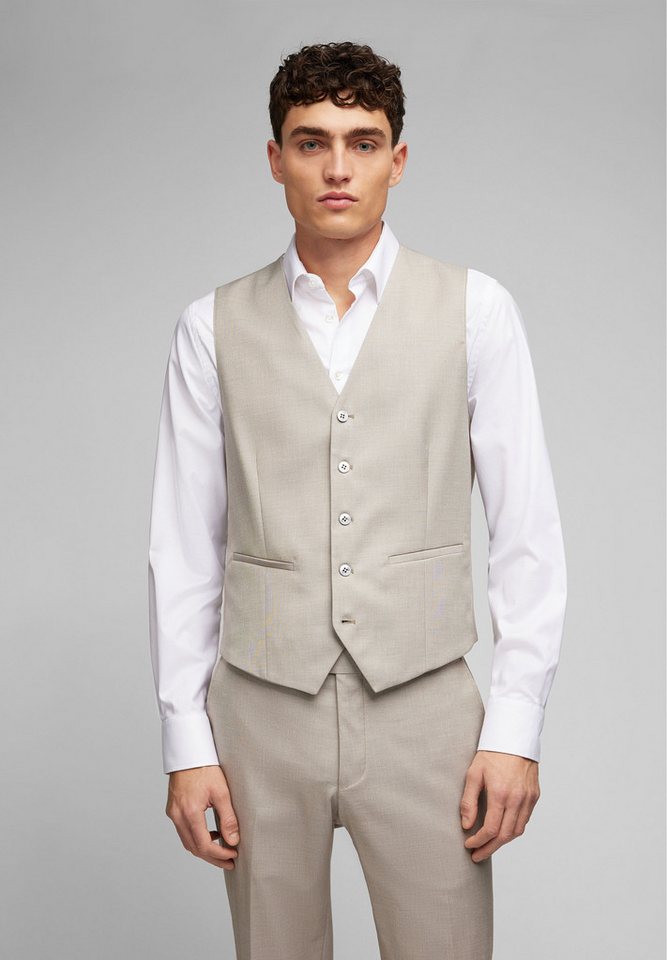 HECHTER PARIS Anzugweste WAISTCOAT LEISURE (1-tlg) Aus mikrostrukturiertem Stretchstoff von HECHTER PARIS