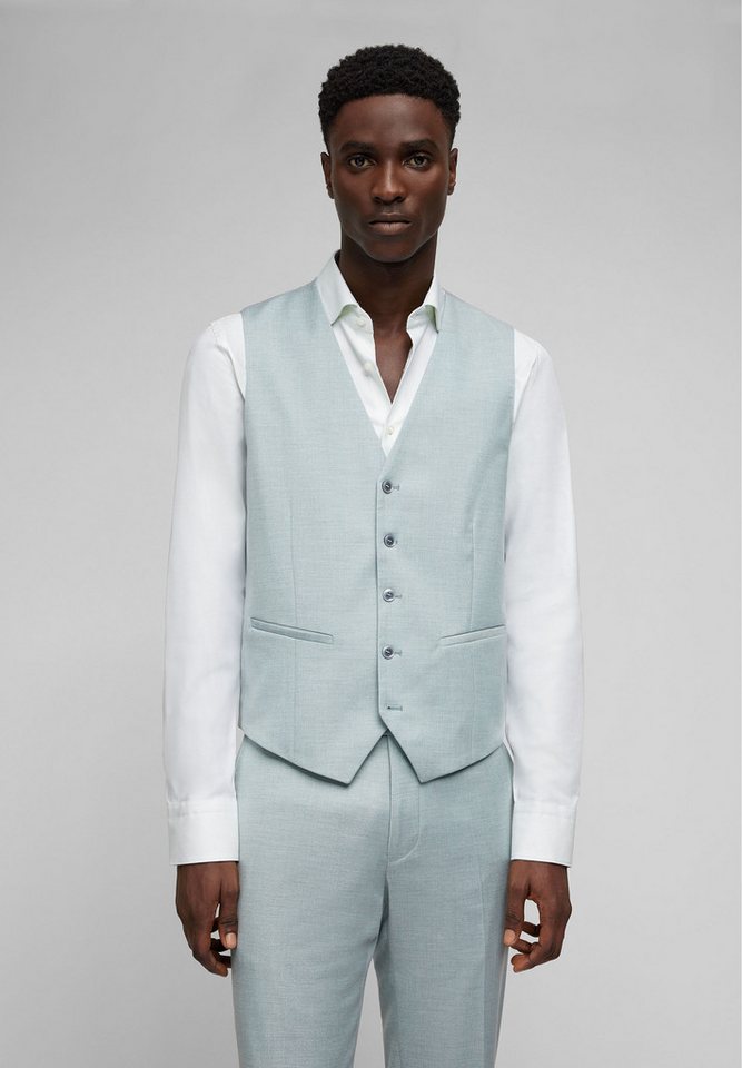 HECHTER PARIS Anzugweste WAISTCOAT LEISURE (1-tlg) Aus mikrostrukturiertem Stretchstoff von HECHTER PARIS