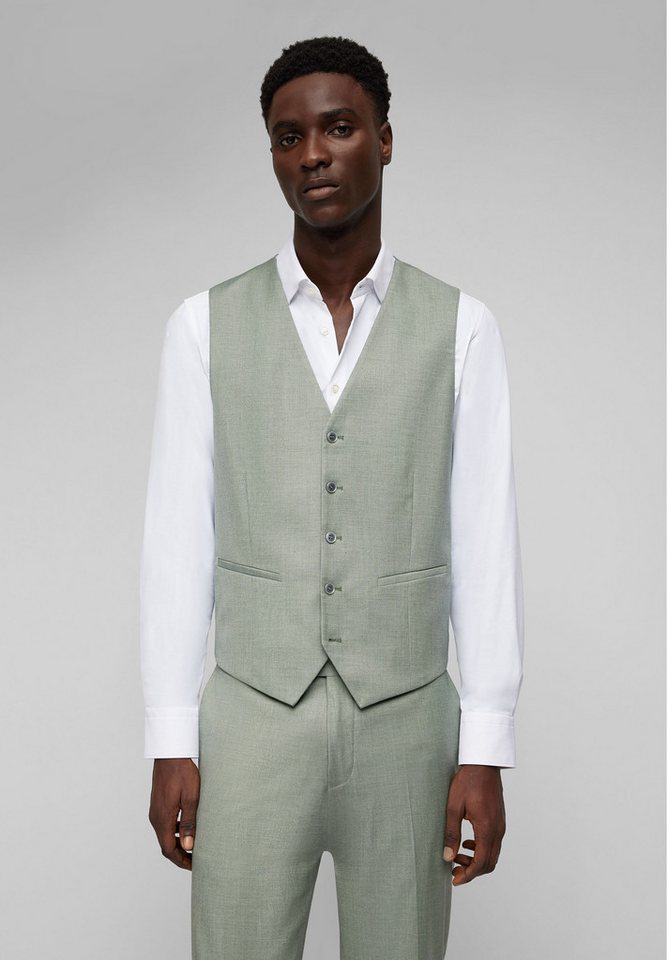 HECHTER PARIS Anzugweste WAISTCOAT LEISURE (1-tlg) Aus mikrostrukturiertem Stretchstoff von HECHTER PARIS