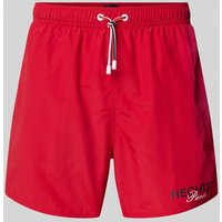 HECHTER PARIS Badehose mit elastischem Bund in Hellrot, Größe L von HECHTER PARIS