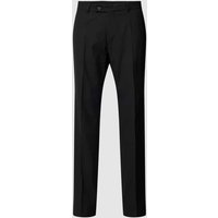 HECHTER PARIS Chino mit Bundfalten in Black, Größe 52 von HECHTER PARIS