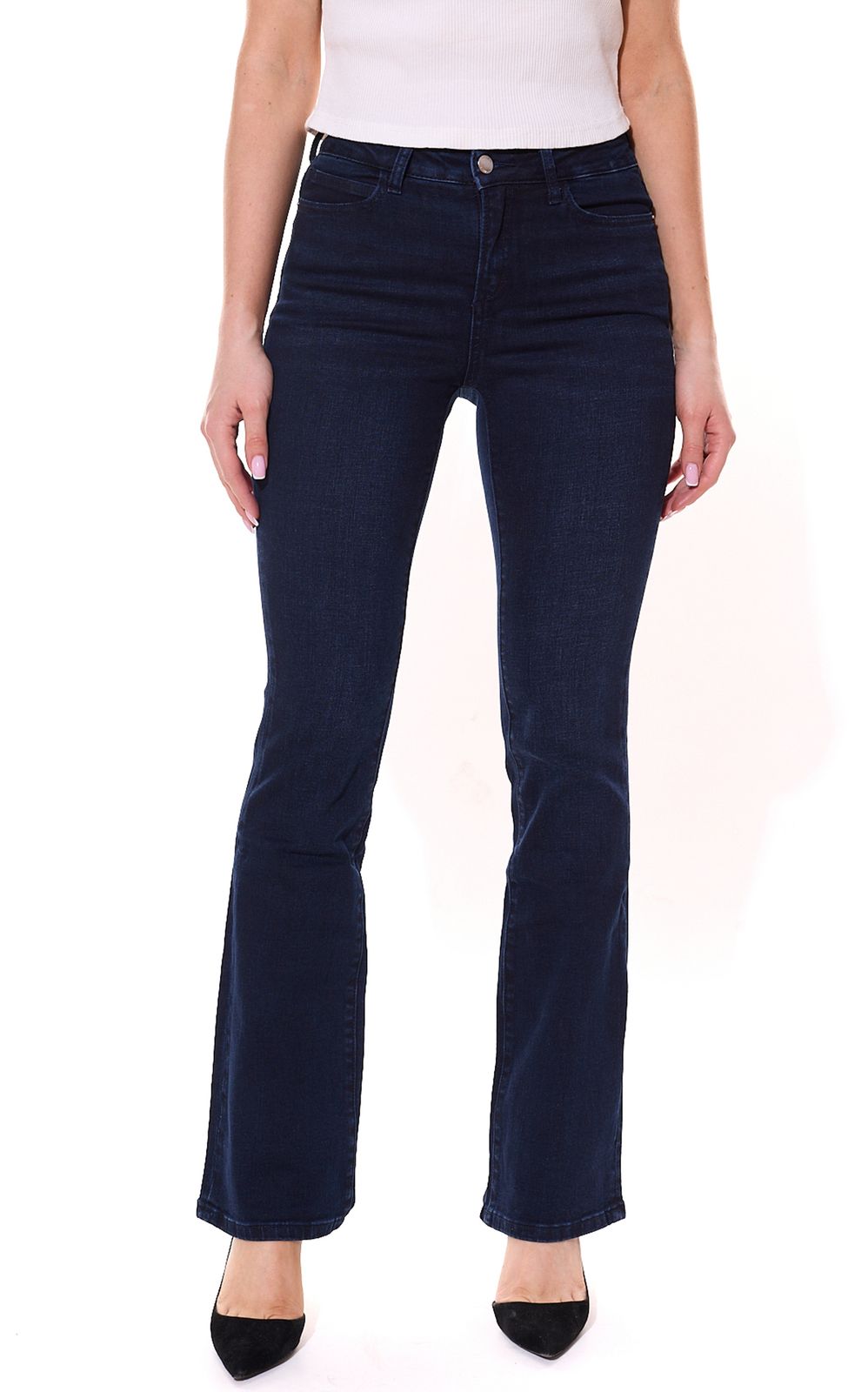 HECHTER PARIS Damen Jeans Bootcut stylische Denim-Hose im 5-Pocket-Style 60680852 Dunkelblau von HECHTER PARIS