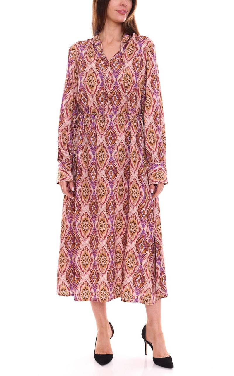 HECHTER PARIS Damen Midi-Kleid modisches Sommer-Kleid mit Allover-Muster 20490940 Bunt von HECHTER PARIS
