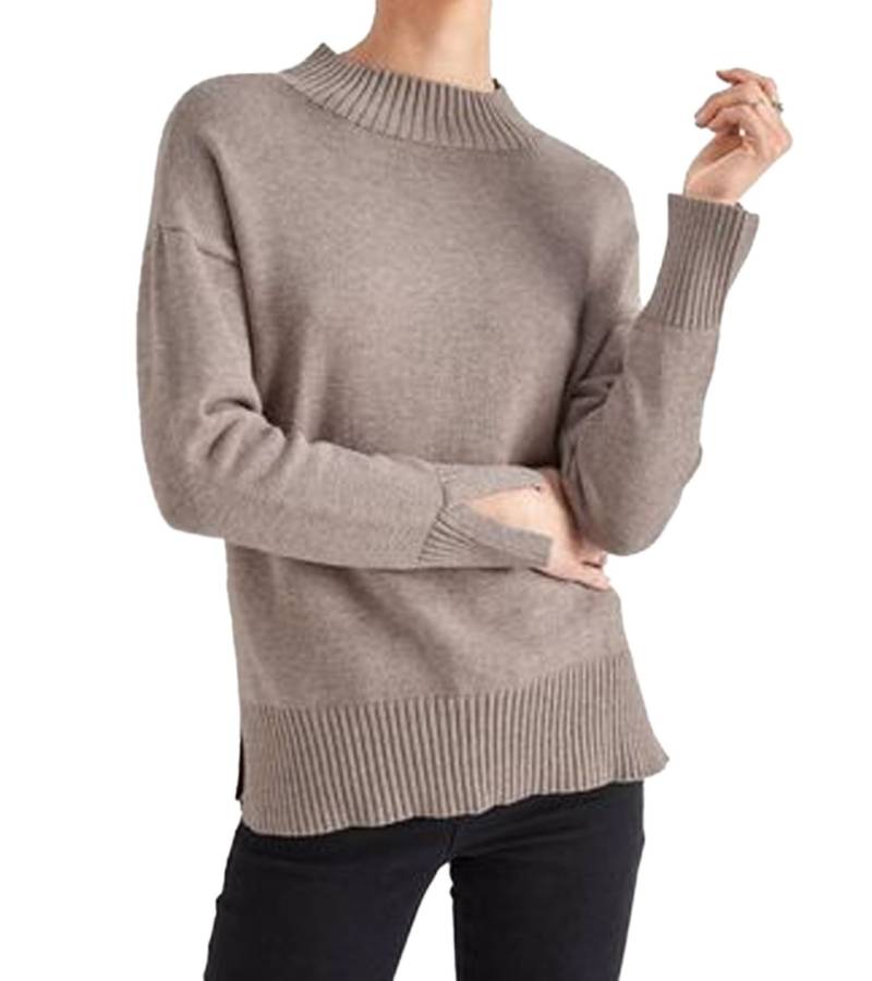 HECHTER PARIS Damen Strick-Pullover mit Rollkragen Langarm-Shirt 86091131 Braun von HECHTER PARIS