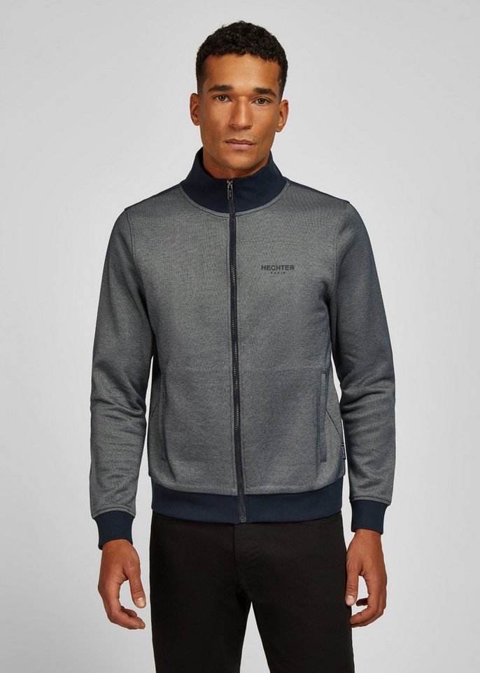 HECHTER PARIS Funktionsjacke (1-St) Interlock-Piqué, gesticktes Logo von HECHTER PARIS