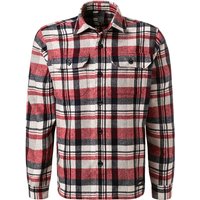 HECHTER PARIS Herren Overshirt rot Wolle kariert von HECHTER PARIS