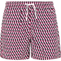 HECHTER PARIS Herren Badeshorts rot Mikrofaser gemustert von HECHTER PARIS