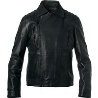 HECHTER PARIS Herren Bikerjacke schwarz Leder unifarben von HECHTER PARIS