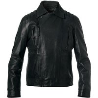 HECHTER PARIS Herren Bikerjacke schwarz Leder unifarben von HECHTER PARIS