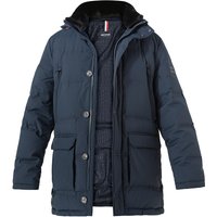HECHTER PARIS Herren Daunenparka blau Mikrofaser unifarben von HECHTER PARIS