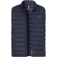 HECHTER PARIS Herren Steppweste blau Mikrofaser unifarben von HECHTER PARIS