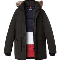 HECHTER PARIS Herren Daunenparka grün Mikrofaser unifarben von HECHTER PARIS