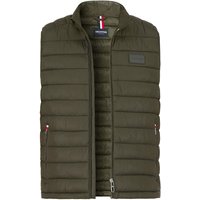 HECHTER PARIS Herren Steppweste grün Mikrofaser unifarben von HECHTER PARIS