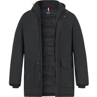 HECHTER PARIS Herren Daunenparka schwarz Mikrofaser unifarben von HECHTER PARIS