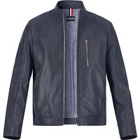 HECHTER PARIS Herren Lederjacke blau Lammnappa unifarben von HECHTER PARIS