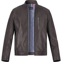 HECHTER PARIS Herren Lederjacke braun Lammnappa unifarben von HECHTER PARIS