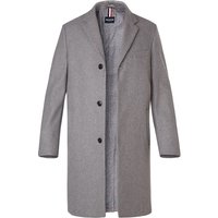 HECHTER PARIS Herren Mantel grau Wolle unifarben von HECHTER PARIS