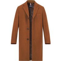 HECHTER PARIS Herren Mantel braun Wolle unifarben von HECHTER PARIS