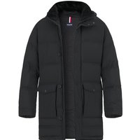 HECHTER PARIS Herren Daunenparka schwarz Mikrofaser unifarben von HECHTER PARIS