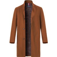 HECHTER PARIS Herren Mantel braun Wolle unifarben von HECHTER PARIS