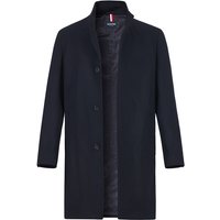 HECHTER PARIS Herren Mantel blau Wolle unifarben von HECHTER PARIS