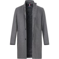 HECHTER PARIS Herren Mantel grau Wolle unifarben von HECHTER PARIS