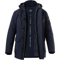 HECHTER PARIS Herren Parka blau Mikrofaser unifarben von HECHTER PARIS