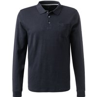 HECHTER PARIS Herren Polo-Shirt blau Baumwoll-Jersey von HECHTER PARIS