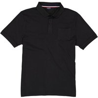 HECHTER PARIS Herren Polo-Shirt schwarz Baumwoll-Jersey von HECHTER PARIS