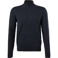 HECHTER PARIS Herren Stehkragenpullover blau Baumwolle unifarben von HECHTER PARIS