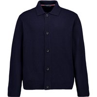 HECHTER PARIS Herren Cardigan blau Wolle unifarben von HECHTER PARIS