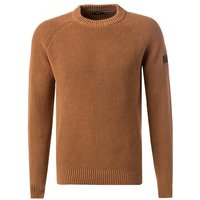 HECHTER PARIS Herren Pullover braun Baumwolle unifarben von HECHTER PARIS