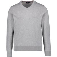 HECHTER PARIS Herren Pullover grau Baumwolle unifarben von HECHTER PARIS
