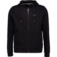 HECHTER PARIS Herren Sweatjacke schwarz Baumwolle unifarben von HECHTER PARIS
