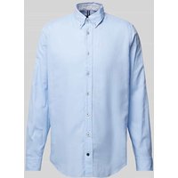 HECHTER PARIS Modern Fit Freizeithemd mit Button-Down-Kragen in Blau, Größe L von HECHTER PARIS