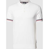 HECHTER PARIS Poloshirt mit Kontraststreifen in Weiss, Größe XL von HECHTER PARIS