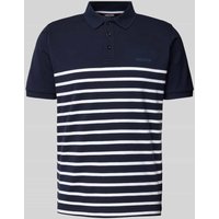 HECHTER PARIS Poloshirt mit Label-Print in Hellblau, Größe S von HECHTER PARIS