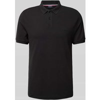 HECHTER PARIS Poloshirt mit Label-Stitching in Black, Größe XL von HECHTER PARIS