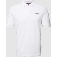 HECHTER PARIS Poloshirt mit Label-Stitching in Weiss, Größe L von HECHTER PARIS