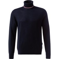 HECHTER PARIS Herren Rollkragenpullover blau Schurwolle unifarben von HECHTER PARIS