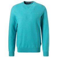 HECHTER PARIS Herren Pullover blau Baumwolle unifarben von HECHTER PARIS