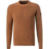 HECHTER PARIS Herren Pullover braun Baumwolle unifarben von HECHTER PARIS