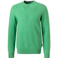 HECHTER PARIS Herren Pullover grün Baumwolle unifarben von HECHTER PARIS