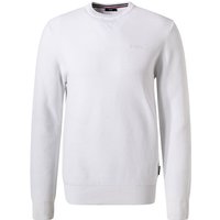 HECHTER PARIS Herren Pullover weiß Baumwolle unifarben von HECHTER PARIS