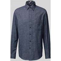 HECHTER PARIS Regular Fit Freizeithemd mit Button-Down-Kragen in Marine, Größe XL von HECHTER PARIS