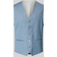 HECHTER PARIS Regular Fit Weste mit Paspeltaschen in Hellblau, Größe 52 von HECHTER PARIS