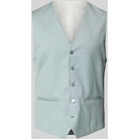 HECHTER PARIS Regular Fit Weste mit Paspeltaschen in Tuerkis, Größe 56 von HECHTER PARIS